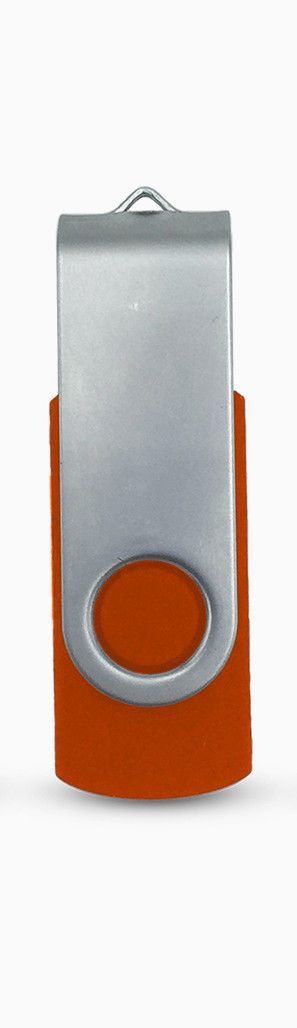 Plastový USB Flash disk s otočnou kovovou krytkou B09.4091 179046 Flash 03 - 32 GB - A