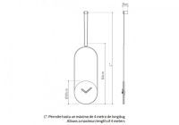 Designové nástěnné hodiny Nomon Colgante Calacatta 90cm 172429 Hodiny