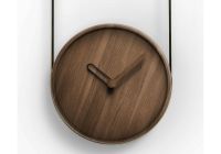 Designové nástěnné hodiny Nomon Eslabon Walnut Black 68cm 169779 Hodiny