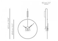 Designové nástěnné hodiny Nomon Daro Graphite small 62cm 177348 Hodiny