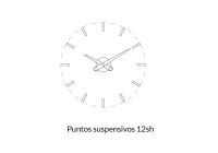 Designové nástěnné hodiny Nomon Puntos Suspensivos 12i red 50cm 169278 Hodiny