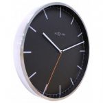 Designové nástěnné hodiny 3071zw Nextime Company Black Stripe 35cm 161818 Hodiny